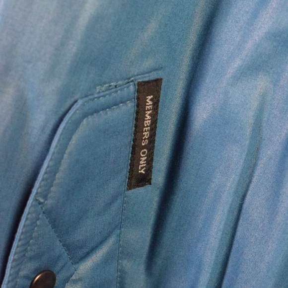 Vintage 80’s Members Only Jacket Women’s Size 15/16 Blue - Picture 4 of 6